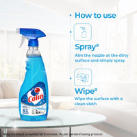 Colin Glass and Surface Cleaner Liquid Spray - 500 ml x 3 (Pack of 3)| India's #1 All-Purpose Glass Cleaner for Car, Kitchen and Home Surfaces | Multi...