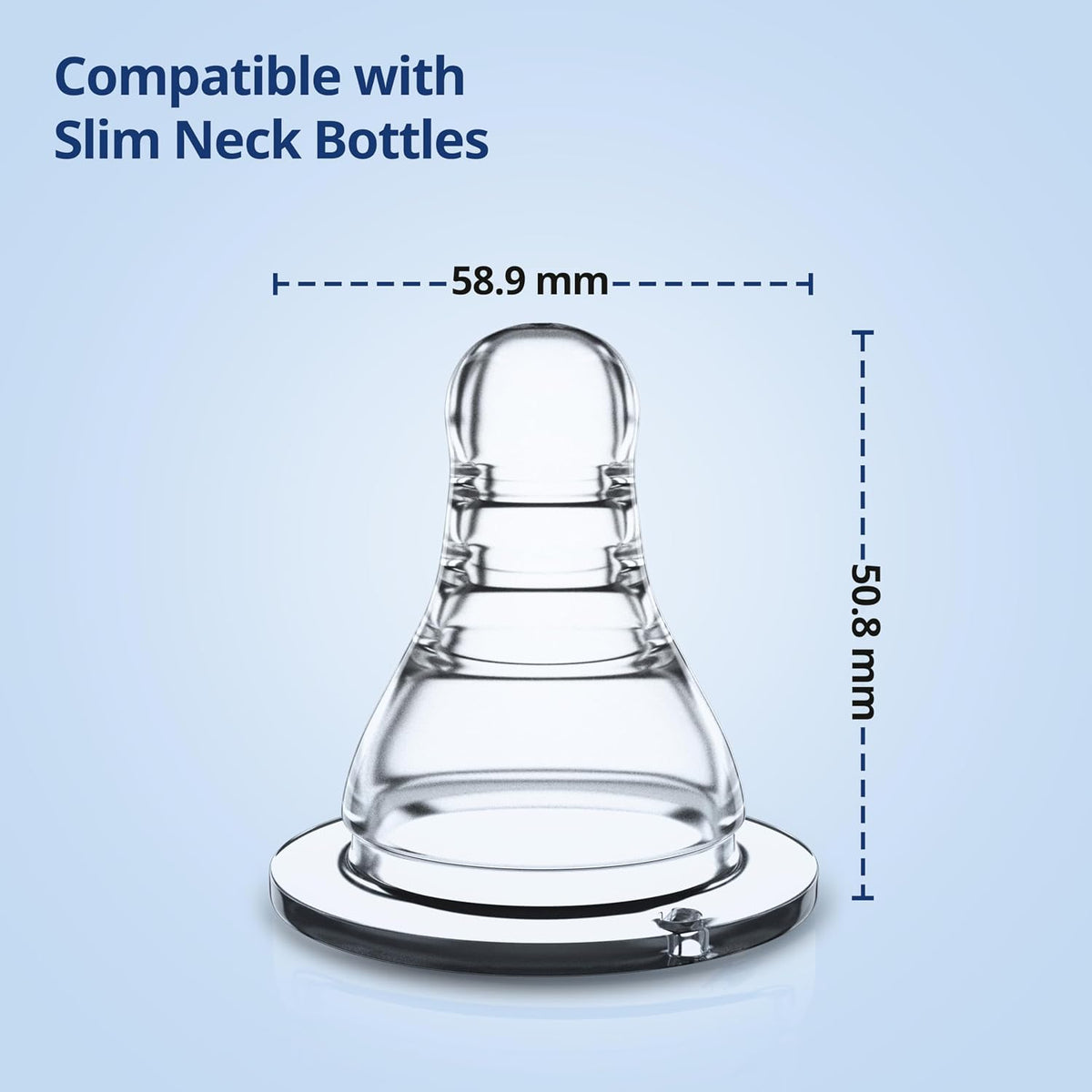 LuvLap Anti-Colic Essential Teat/Nipple for Slim Neck Bottle,4Pcs Variable Flow, 9M+, Made ofSoft & Flexible Silicone, Mimics Breastfeeding, Leak Proof, Bpa Free, Comes with Sturdy Base