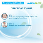 Mamaearth Fruit based Nourishing Clear Bathing Bar Baby Antibacterial Soap with Glycerine,SLS & paraben Free, For 2+ years age Kids | 75g x 5