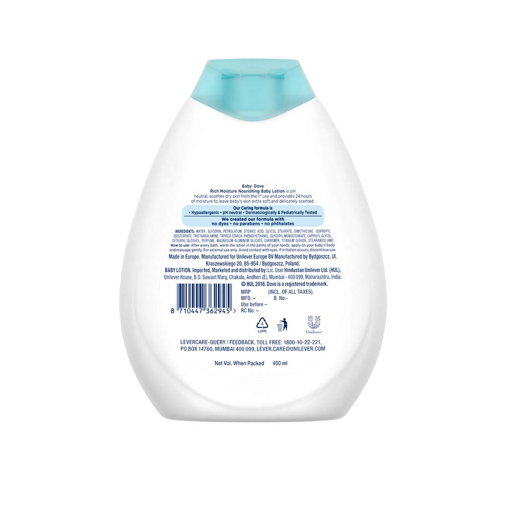 Baby Dove Rich Moisture Nourishing Baby Lotion, 400ml