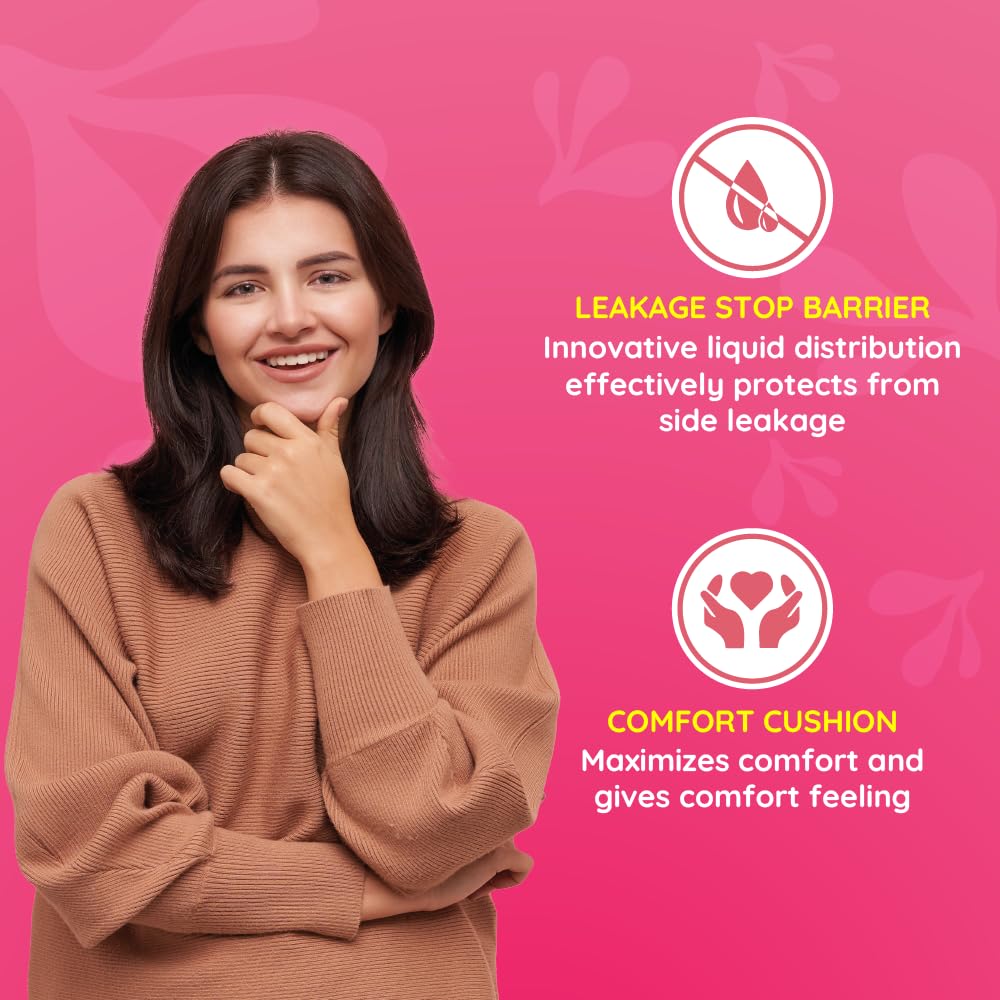 Bella Classic Regular Drai Pads for Women 8pcs - Pack of 6 | All Day Extra Dryness | Leakage proof | Moist lock | Wing & Extra protective Zone | Rash Free period | Comfort