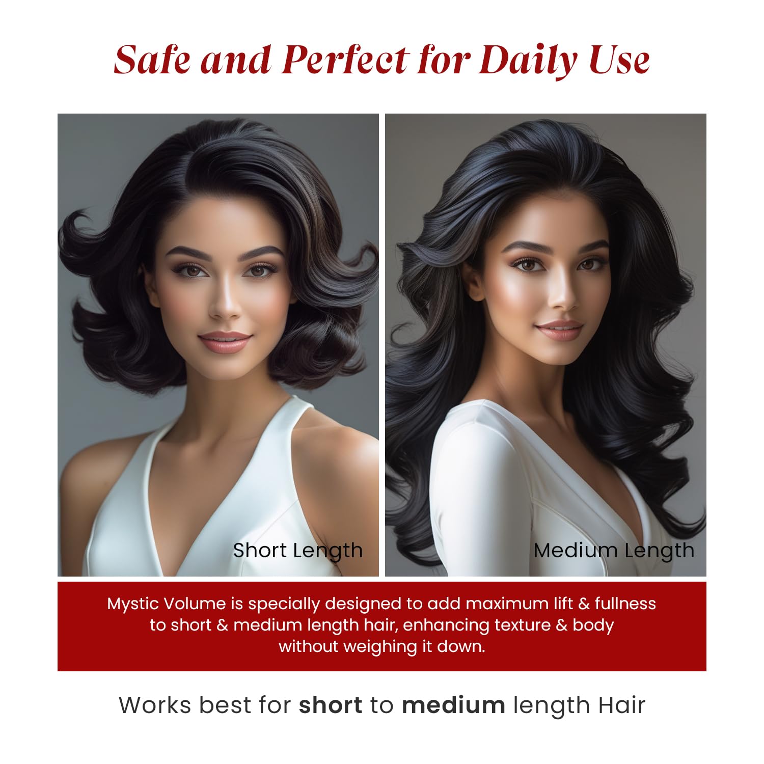 Urban yog Makemeebold 3-In-1 Hot Air Brush & Mystic Volume Hair Styling Foam(150Ml),Hair Dryer,Straightener,Volumizer|1200 Watts Blow Dryer Brush|Volumizing Foam For Fine Hair,Paraben-Free,Black