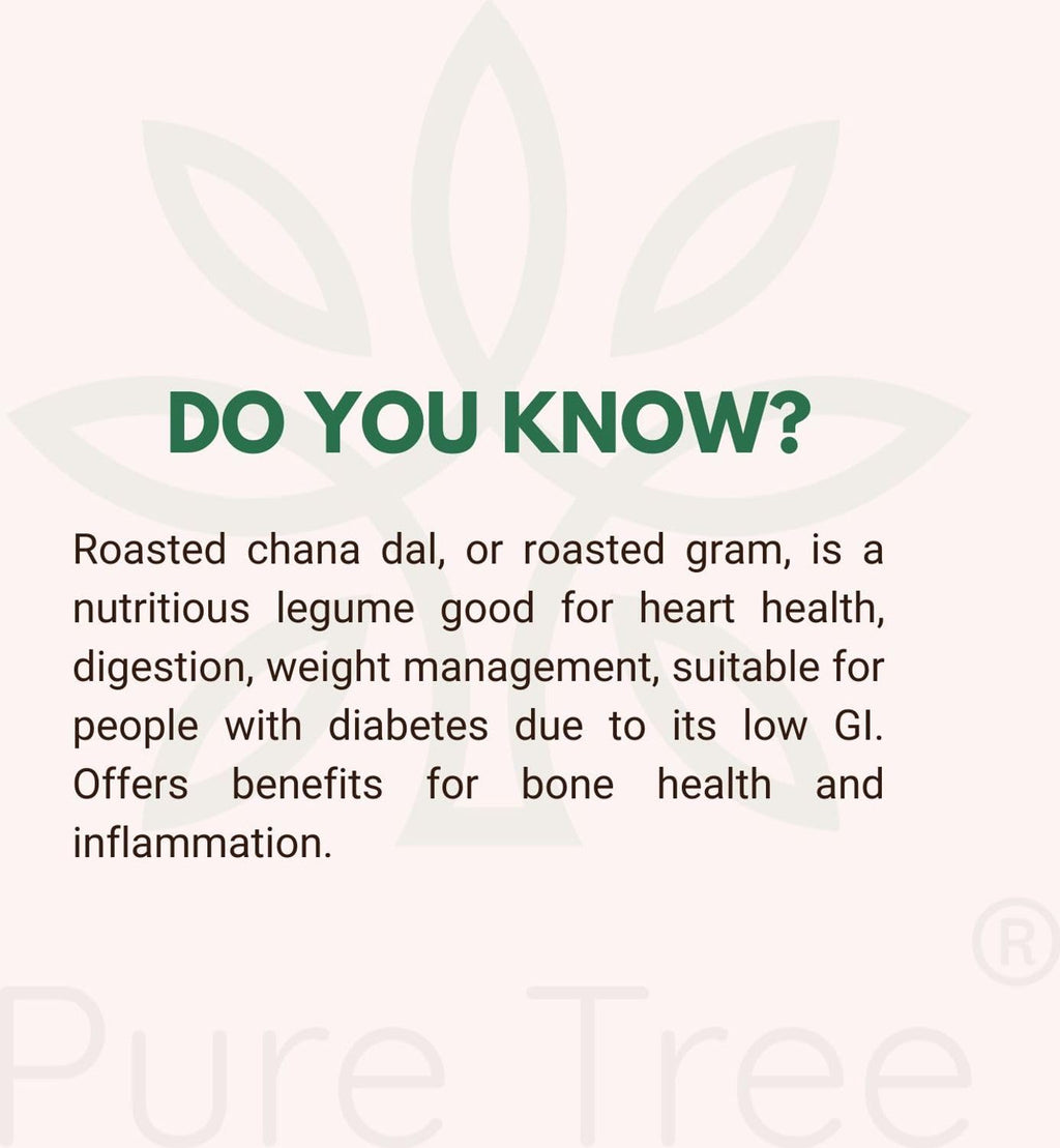 Pure Tree Certified Organic Rosted Chana Dal | 200 g