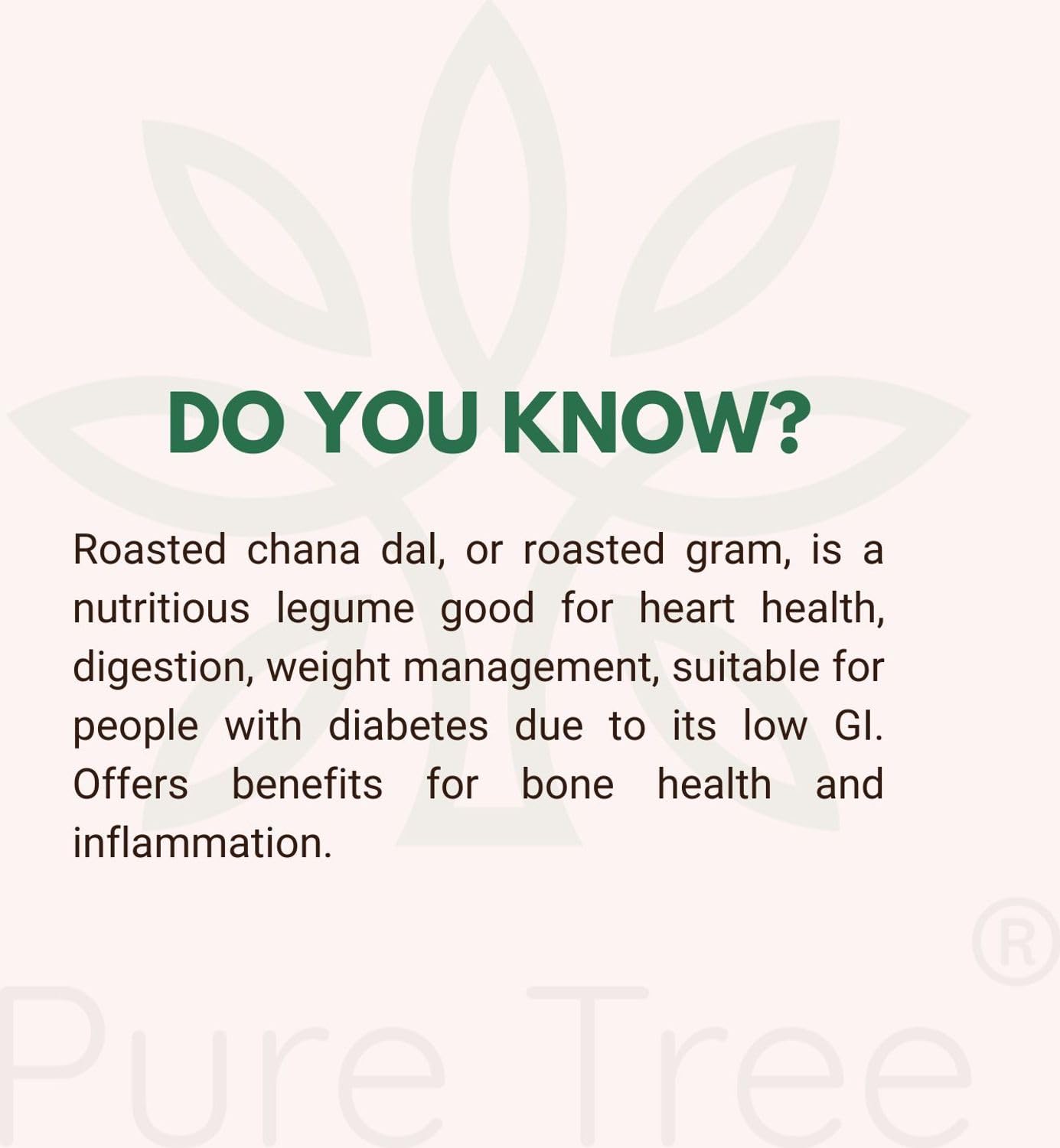 Pure Tree Certified Organic Rosted Chana Dal | 200 g