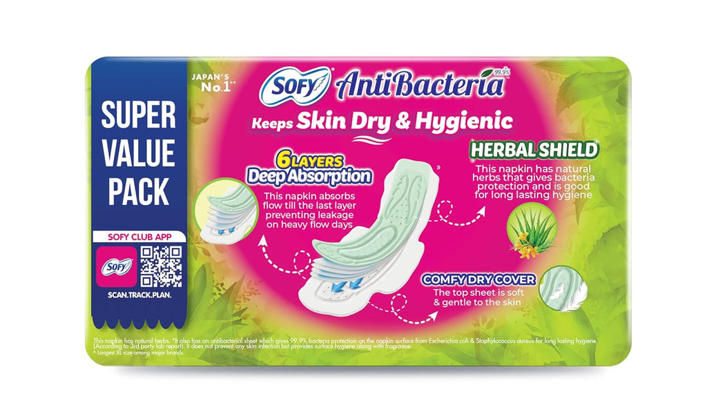 Sofy AntiBacteria XL - 290mm | 48 Count pads