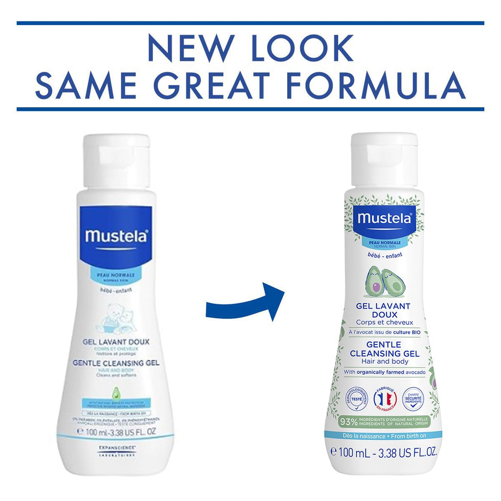 Mustela Baby Body Wash and Shampoo with Avocado 100ml
