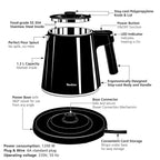 Hawkins Electric Red Kettle 1.2 Litre | 1200W | Cool Touch Body | Auto Cut-Off & Dry-Boil Protection | LED Indicator | Cord Storage | Red (HKT1R)