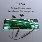 realme Buds Wireless 3 Neo in Ear Bluetooth Neckband with 13.4 Mm Dynamic Bass Boost Driver,Upto 32 Hours Playback,Fast Charge,Ai Enc,45Ms Low Latency,Ip55 Dust&Water Resistannt&Bluetooth V 5.4 Black