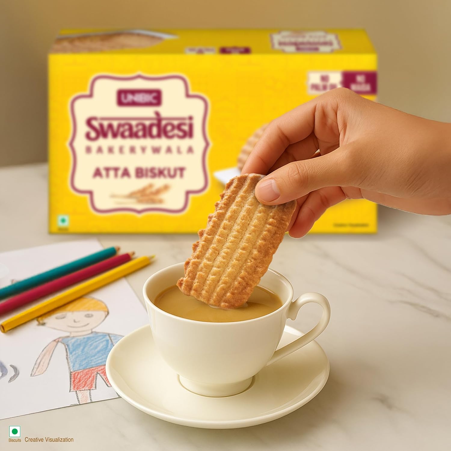 Unibic Swaadesi Atta Bakery Biscuits - No Maida, No Palm Oil I Biskut Bakery Biscuits I 200 gm