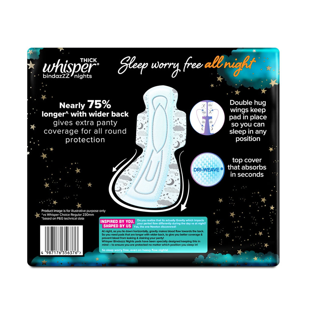 Whisper Bindazzz Nights 30 XXXL Sanitary Pads