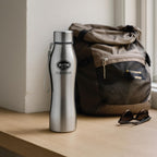 CELLO Brizz 1000 Exe-Steel Stainless Steel Water Bottle 1000 ml, Silver | ISI Certified, Single Walled, Leakproof Steel Bottle | Rust & Stain Proof, Easy to Carry Loop Dishwasher Fridge Water Bottle