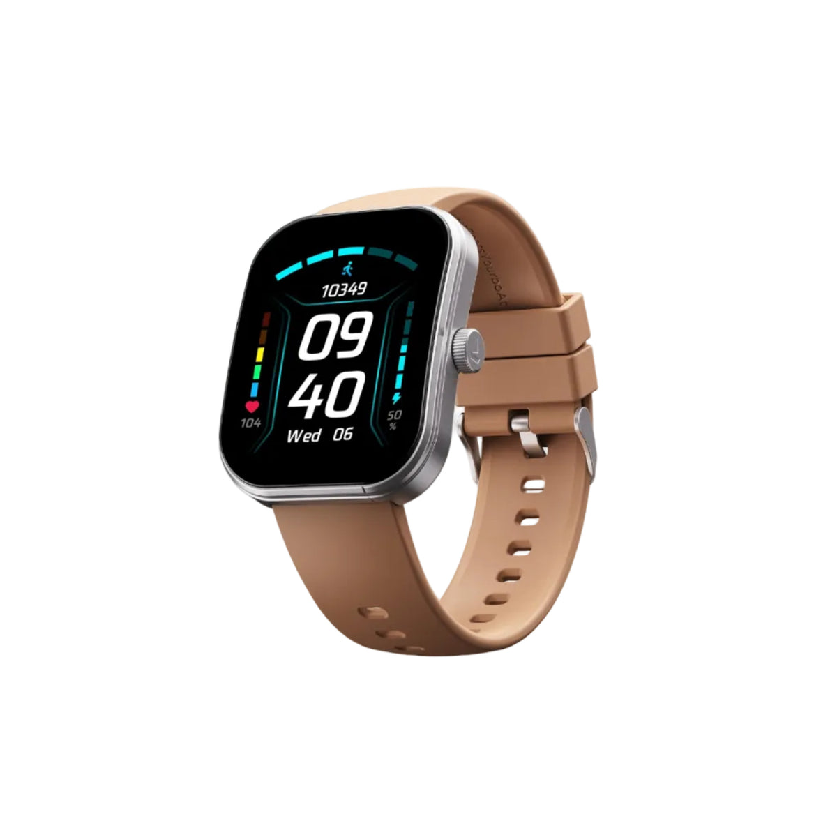 boAt Wave Sigma 3 Curv Smartwatch with 2.01” (5.33 cm) Immersive Curved Display, Metallic Finish, Functional Crown, BT Calling, Sleep, Stress, Heart Rate & SpO2 Monitoring, SOS, IP68(Timber Brown)