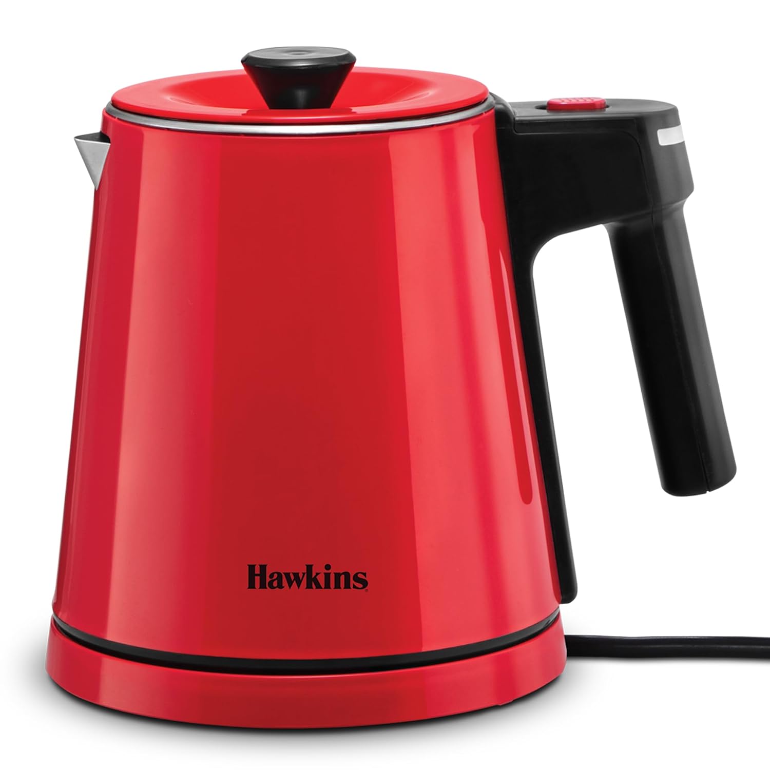 Hawkins Electric Red Kettle 1.2 Litre | 1200W | Cool Touch Body | Auto Cut-Off & Dry-Boil Protection | LED Indicator | Cord Storage | Red (HKT1R)