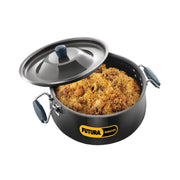 Hawkins Futura 12 Litre BigBoy Biryani Handi, Non Stick Pot with Hard Anodised Lid, Sauce Pan for Cooking and Serving Biriyani, Black (NBH12) Aluminium
