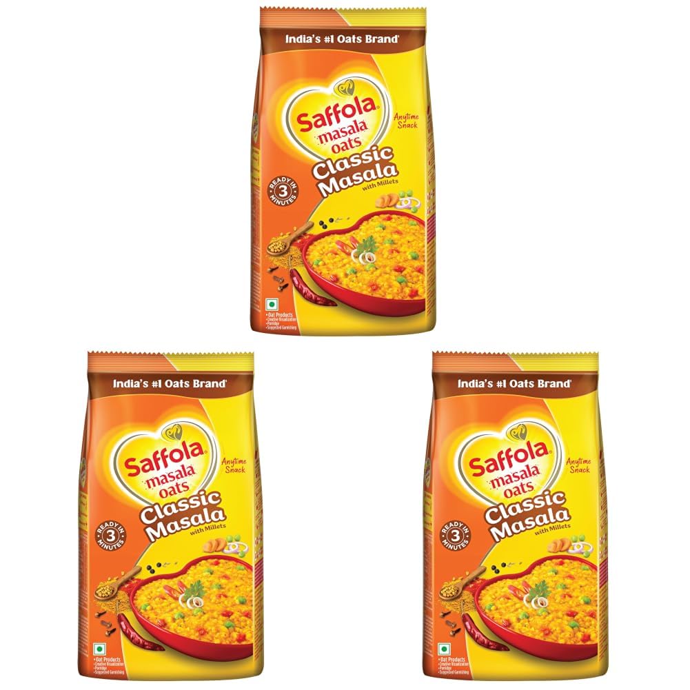 Saffola Masala Oats| 750g(Pack of 3)