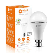 Orient Electric 9W Emergency LED Bulb| Rechargeable LED Light| 2 Hours Battery Backup| Up to 4 kV Surge Protection| 6500K, Cool White| B22d Base| Made in India| Pack of 3
