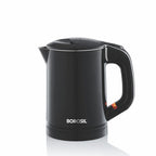 Borosil Eva Cool Touch Stainless Steel Electric Kettle | Made in India | 360° Rotating Base, Auto Cut-Off, Dry Boil Protection | Boil Water for Tea, Coffee & Soup | 1 Year Warranty (600 ml)