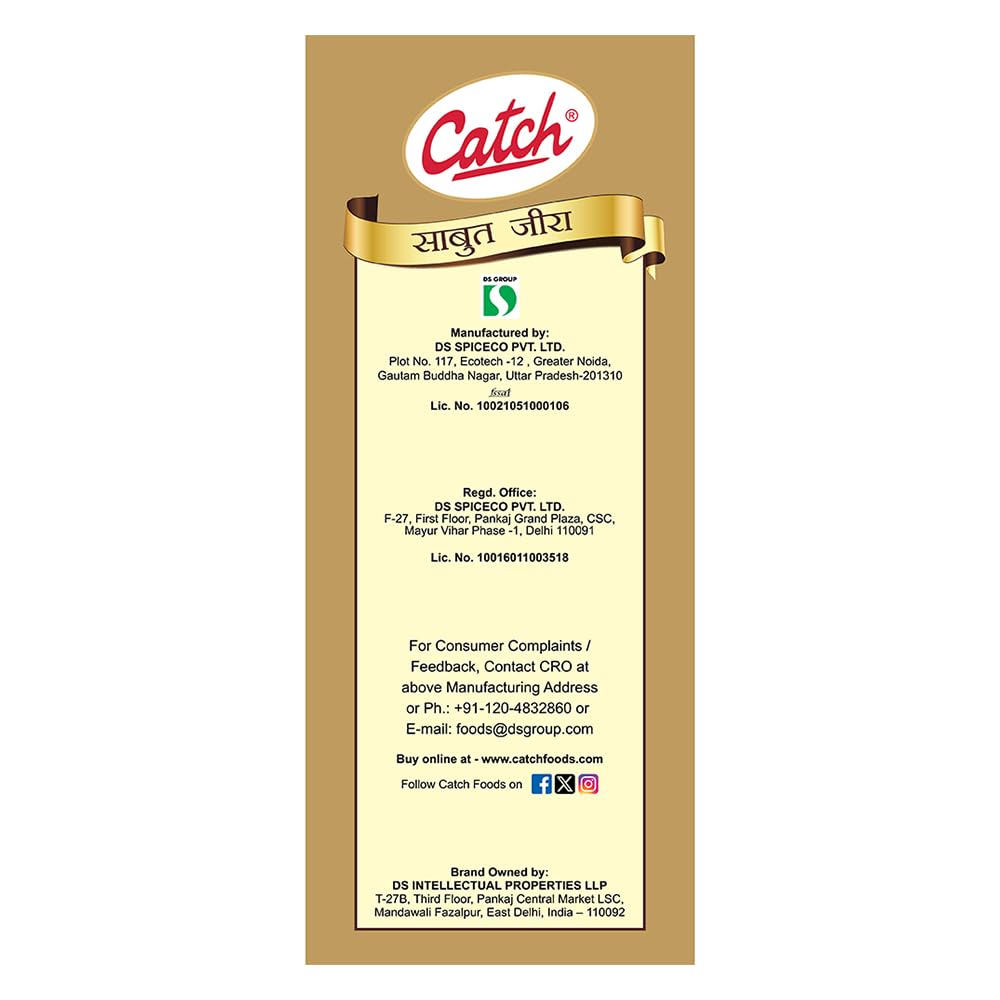Catch Cumin Whole | Jeera Whole, 500g
