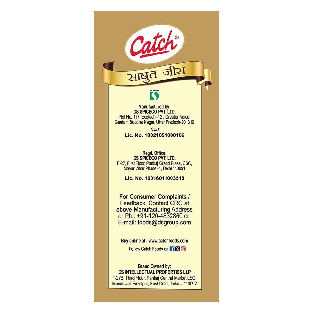 Catch Cumin Whole | Jeera Whole, 200g