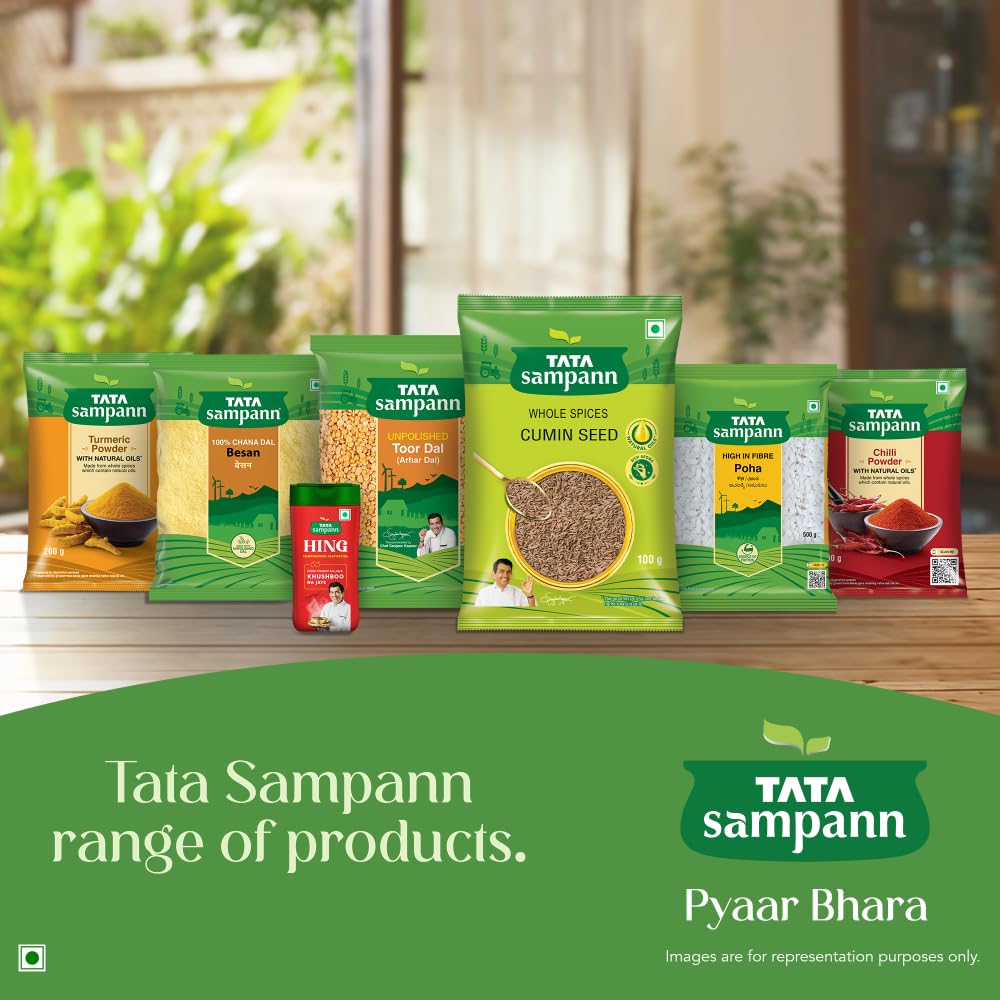 Tata Sampann Cumin Seed (Jeera), Whole Spices, Natural Oils*, Rich Aroma, 200g