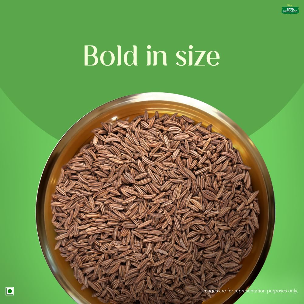 Tata Sampann Cumin Seed (Jeera), Whole Spices, Natural Oils*, Rich Aroma, 200g