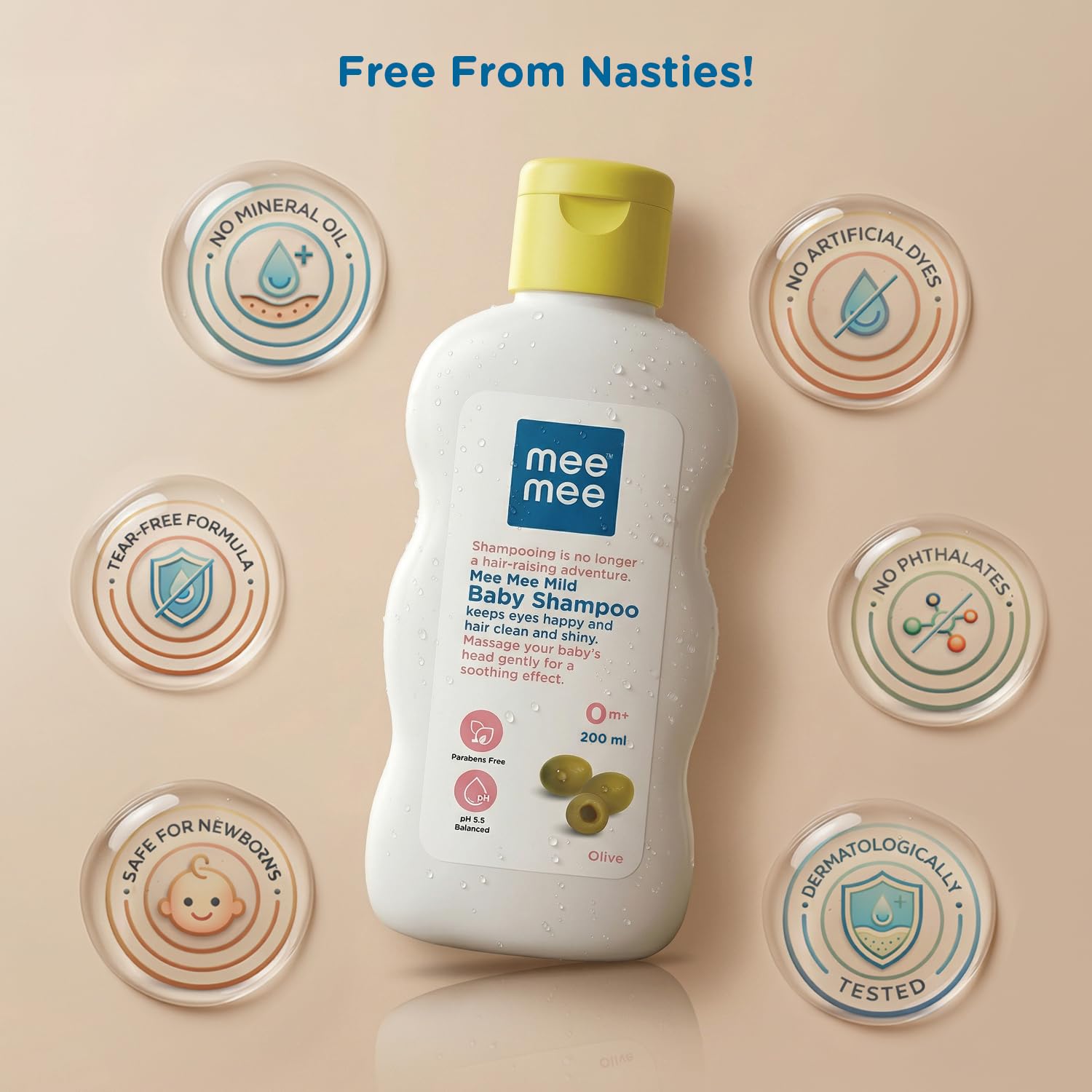 Mee Mee Mild Baby Shampoo (with Fruit Extracts - 200 ml (Single Pack))