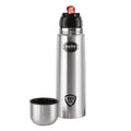 CELLO Swift Stainless Steel Hot and Cold Water Bottle 1000 ml Silver | ISI Certified Spillproof Leakproof Screw Lid Double Wall Vacuum Insulated Thermos Flask Water Bottle for Home Office Gym Travel