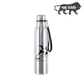 CELLO Goldie Stainless Steel Water Bottle 1000 ml, Silver | ISI Certified, Single Walled, Rust & Leakproof, Easy to Open & Pour Wide Mouth Steel Bottle | Perfect for School, College, Office, Travel