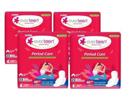 everteen Sanitary Pads XL 40 for Women, Enriched with Neem and Safflower, Rash Free Period Pads For Medium Flow, Locks Odour & Wetness - 4 Packs (40 Pads Each)