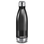 Milton Duo DLX 1000 Thermosteel Bottle, 1000 ml Water Bottles, 24 Hours Hot and Cold, Easy to Carry, Easy Grip, Rust Proof, Tea, Coffee, Office, Travel Bottle, Matt Black