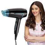 VEGA U Style 1400-1600W Foldable Hair Dryer for Women & Men with Cool Shot Button, 2 Speed/Heat Settings, Detachable Nozzle, Blow Dryer, 16 Amp Plug Fast Hair Drying, 2 Yrs Warranty (VHDH-24)
