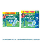 Whisper Ultra Upto No Gap No Leaks* Sanitary Pads, 48 XL Pads