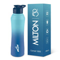 MILTON Comet 1000 ISI Certified Stainless Steel Water Bottle I Leak Proof I Rust proof I Single Walled I Ideal for Office, School, Home, Gym, 1000 ml, Light Blue & Dark Blue