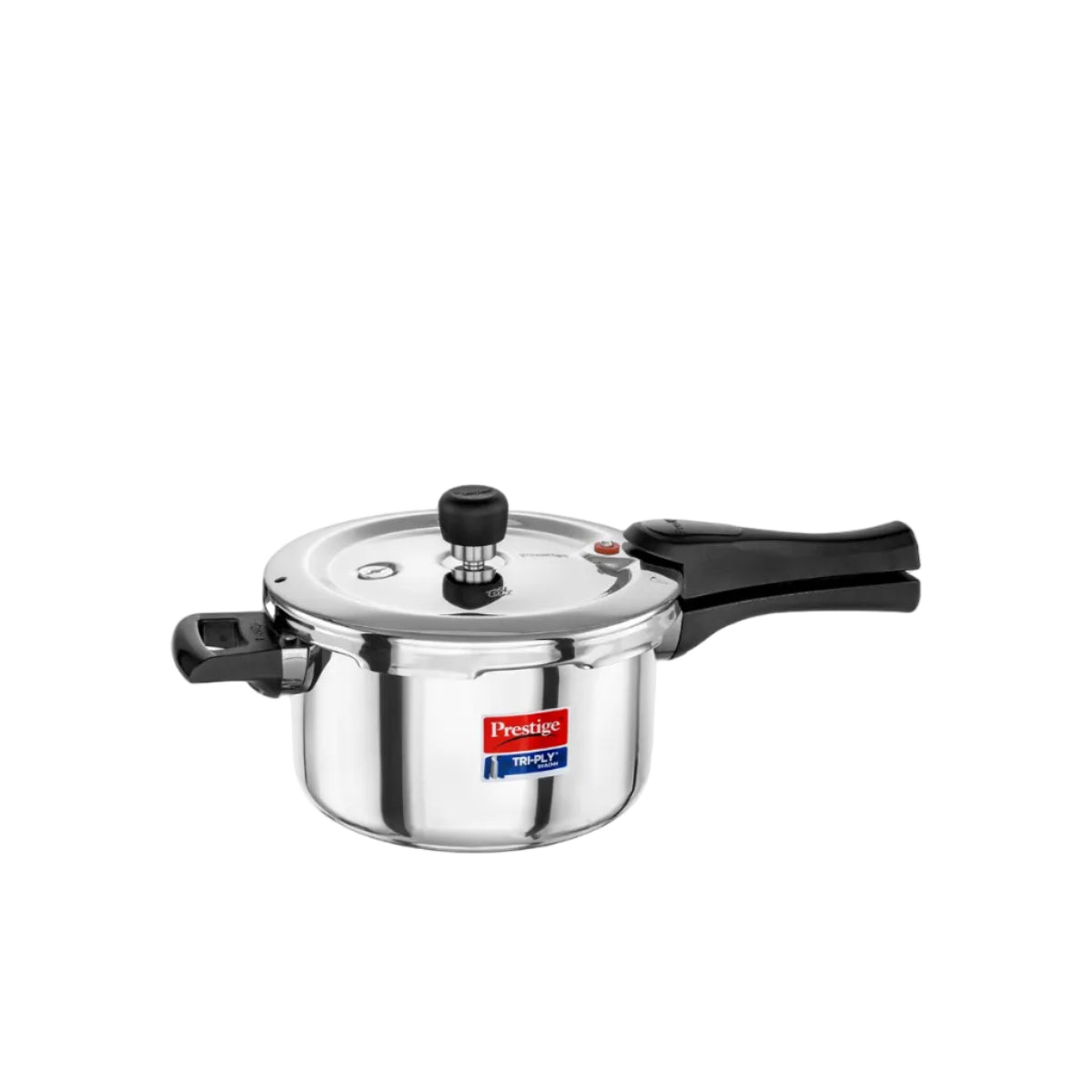 Prestige 3 Litre TRIPLY Svachh Outer Lid Pressure Cooker | Deep Lid for Spillage Control | Gas & Induction Compatible | Gasket Release System | Visual Pressure Indicator | 5Y Warranty