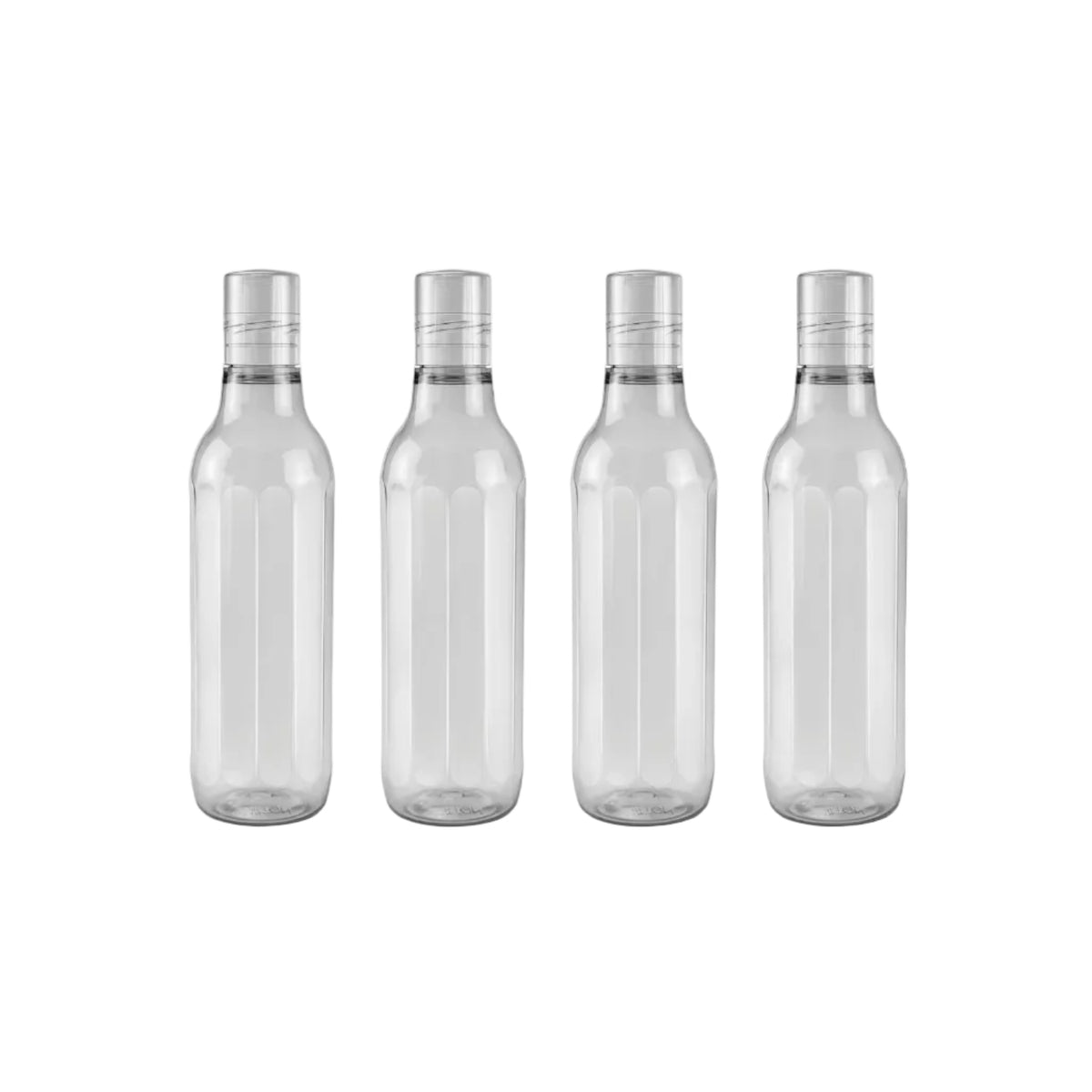 MILTON Prism Pet Water Bottle, Set of 4, 1000 ml, Transparent