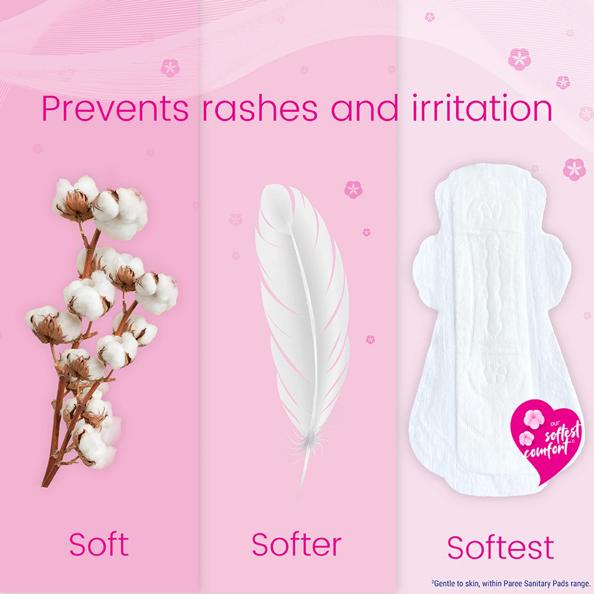Paree Ultra Thinz Soft & Rash Free Double Feathers XL Pads Sanitary Pad (Pack of 50)