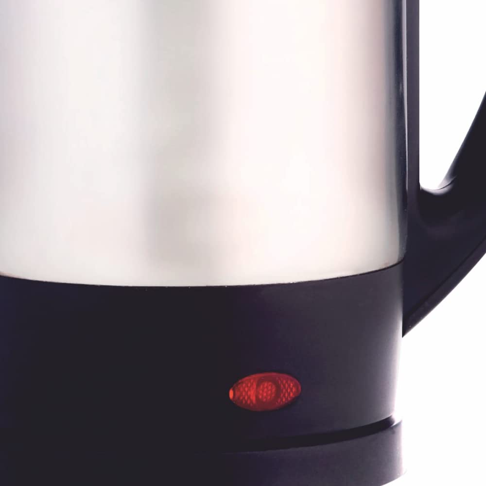 Borosil 1L Eva Cool Touch Stainless Steel Electric Kettle | Made in India | 360° Rotating Base, Auto Cut-Off, Dry Boil Protection | Boil Water for Tea, Coffee & Soup | 1 Year Warranty