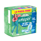 Whisper Ultra Upto No Gap No Leaks* Sanitary Pads, 48 XL Pads