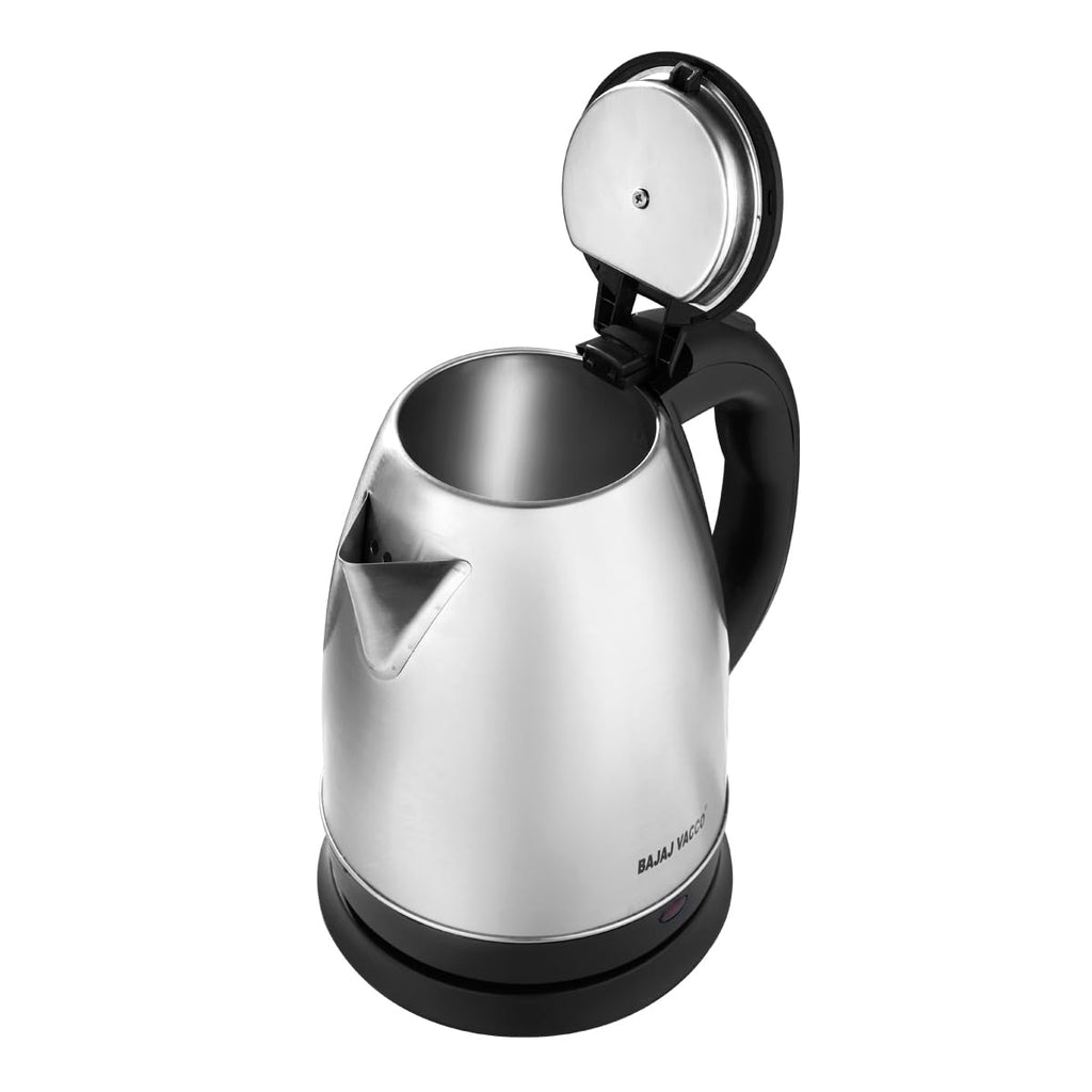 BAJAJ VACCO® Electric Kettle Hot Maxx - 1 | 1.8L Stainless Steel, 1350W | Rapid Boil, Cool Touch Handle | Perfect for Tea, Coffee & More