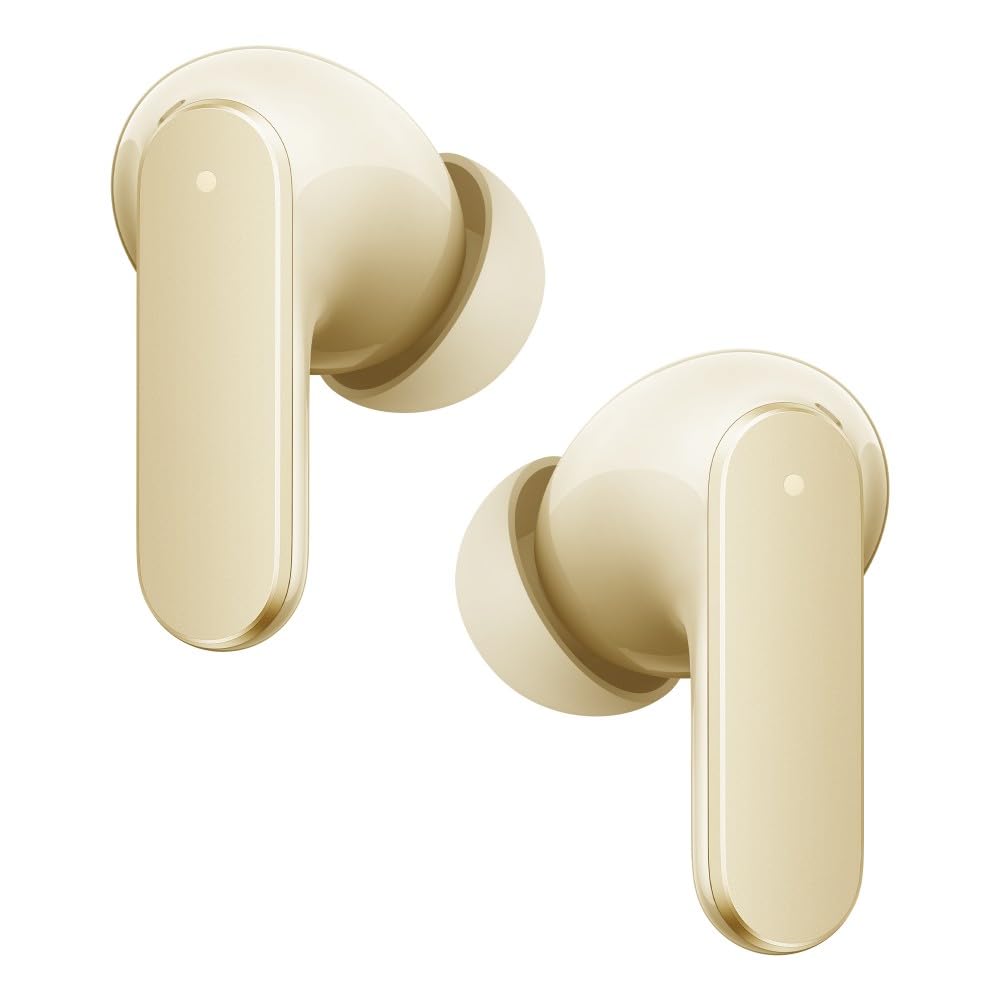 realme Buds Air 8,11mm+6mm Dual Dynamic Bass Drivers,58Hrs Playtime, 55dB ANC,6 Mic ENC, 45ms Low Latency, 360° Spatial Audio, Hi-Res LHDC, IP55 Dust & Water Resistant, BT v5.4 (Master Gold)