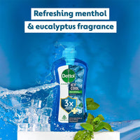 Dettol Icy Cool Body Wash and Shower Gel Pump for Men | Goodness of Salicylic Acid | Menthol Freshness | 500ml