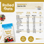 PRO.FITNESS Rolled Oats 900g |100% Wholegrain Premium Rolled Oats | 13g Protein & 10g Rich in Fiber | Nutritious & Healthy Breakfast Cereal