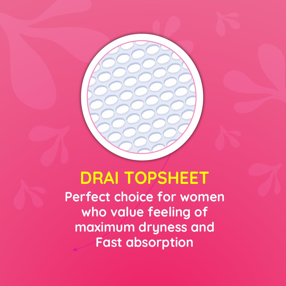 Bella Maxi Regular Drai Pads for Women 15pcs - Pack of 2 | All Day Extra Dryness | Leakage proof | Moist lock | Wing & Extra protective Zone | Rash Free period | Comfort