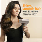Philips India's No.1 Hair Styling Brand - Glass like Shine Hair Dryer | 1600W | 4 Heat x Speed Modes | 30M Negative ions | Travel-Friendly | For Indian Hair | Gifts for Men | BHD321