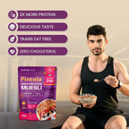Pintola 25g High Protein Muesli, Fruit & Nut, 1kg | Gluten-Free, Naturally Sweetened with Organic Jaggery & Dates, 22% Fruits, Nuts & Seeds, No Refined Sugar, Healthy Breakfast Cereal (Pack of 3)