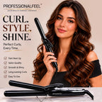 Professional Feel CURLING TONG, Hair Curler with 25mm Ceramic Barrel, Heat Ready Indicator, Comfortable Rubber Grip, Safety Stand and Salon Length Swivel Cord for quick Salon like finish (25mm)