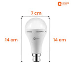Orient Electric 12W Rechargeable Emergency LED bulb| Inverter Bulb for home with 2 hours battery backup| Up to 4 kV surge protection| 6500K, Cool White, B22d base| Over charging Protection| Pack of 1