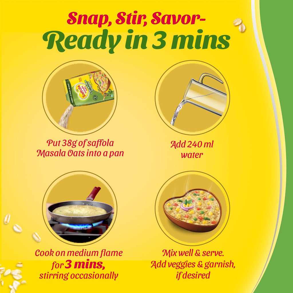Saffola Masala Oats| Curry Corn Pepper | 500g