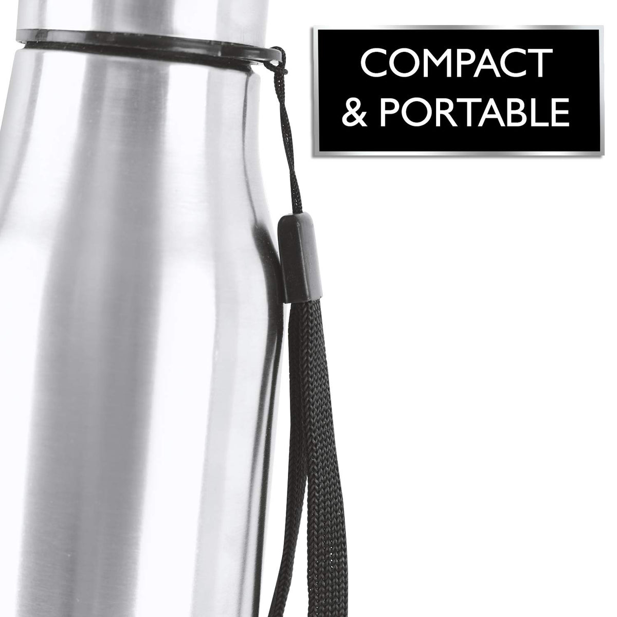 CELLO Goldie Stainless Steel Water Bottle 1000 ml, Silver | ISI Certified, Single Walled, Rust & Leakproof, Easy to Open & Pour Wide Mouth Steel Bottle | Perfect for School, College, Office, Travel