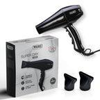 Wahl 05439-1024 Super Dry 1800 Watts Professional Styling Hair Dryer with Tourmaline Technology, Black, 3 Heat Settings 2 Speed Settings, 2.4 m long cord, Cold Shot Button to Prevent Hair Damage, Secondary Thermal fuse for Overheat Protection